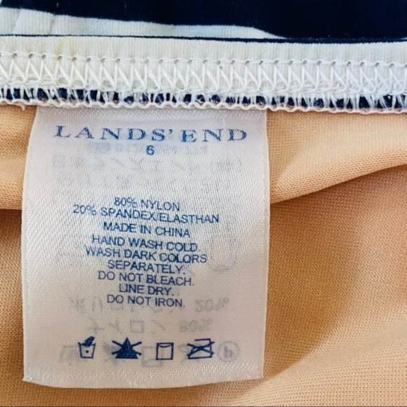 Lands' End Retro-inspired navy blue and white striped bikini (size 6) - Picture 13 of 13